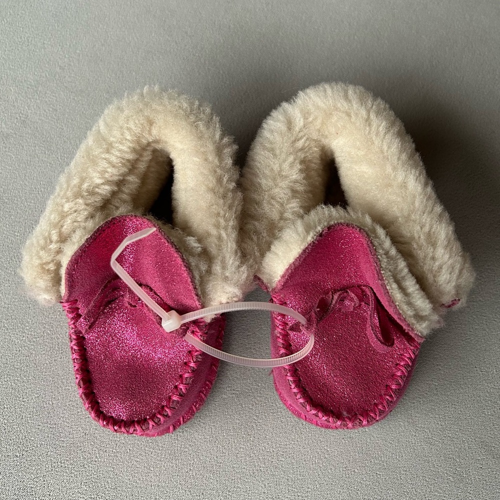 Tucker + Tate ~ Wool Lined Leather Moccasins ~ Baby Size Medium